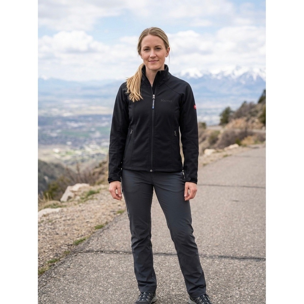 Marmot Windstopper Softshell Jacket Small Black Full Zip Outdoor G8203-1-K